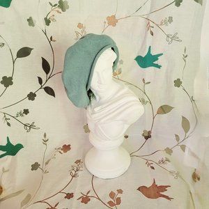 NEW Chic Barneys New York 100% cotton light blue beret made in Canada